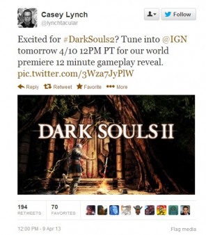 dark souls 2 tweet news
